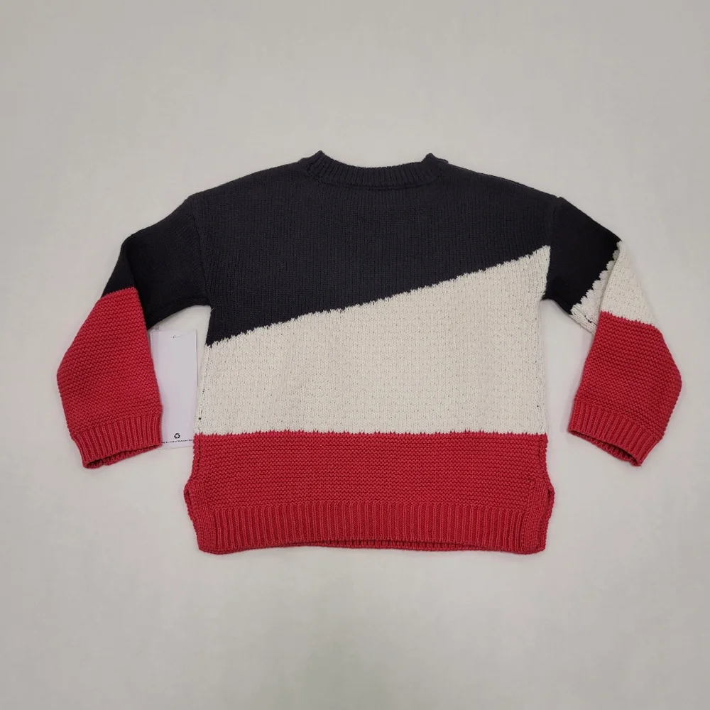 French Connection Multicolored Contrast Knit Sweater.
